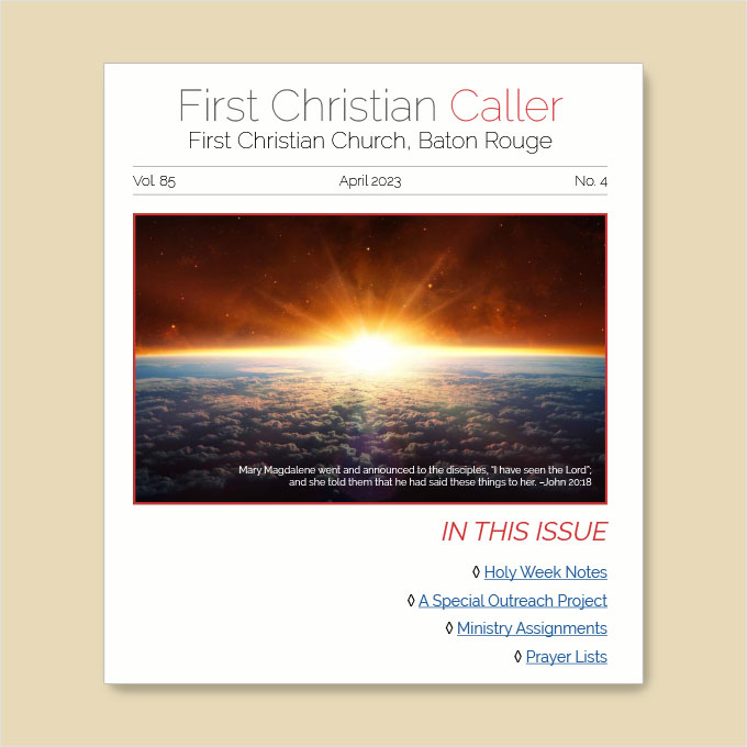 First Christian Caller - April 2023